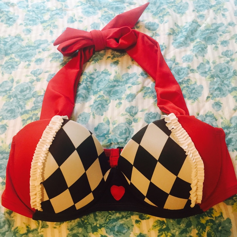 Pin Up and Push Up Bikini Top